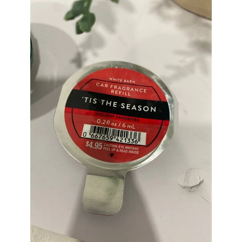 Bath & Body Works Christmas Holiday Car Vent Visor Clip with Refill